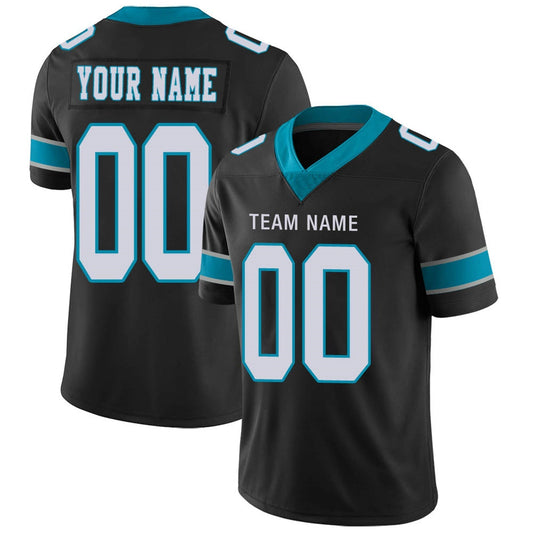Custom Football Jerseys Team Player or Personalized Design Your Own Name for Men's Women's Youth Jerseys Blue