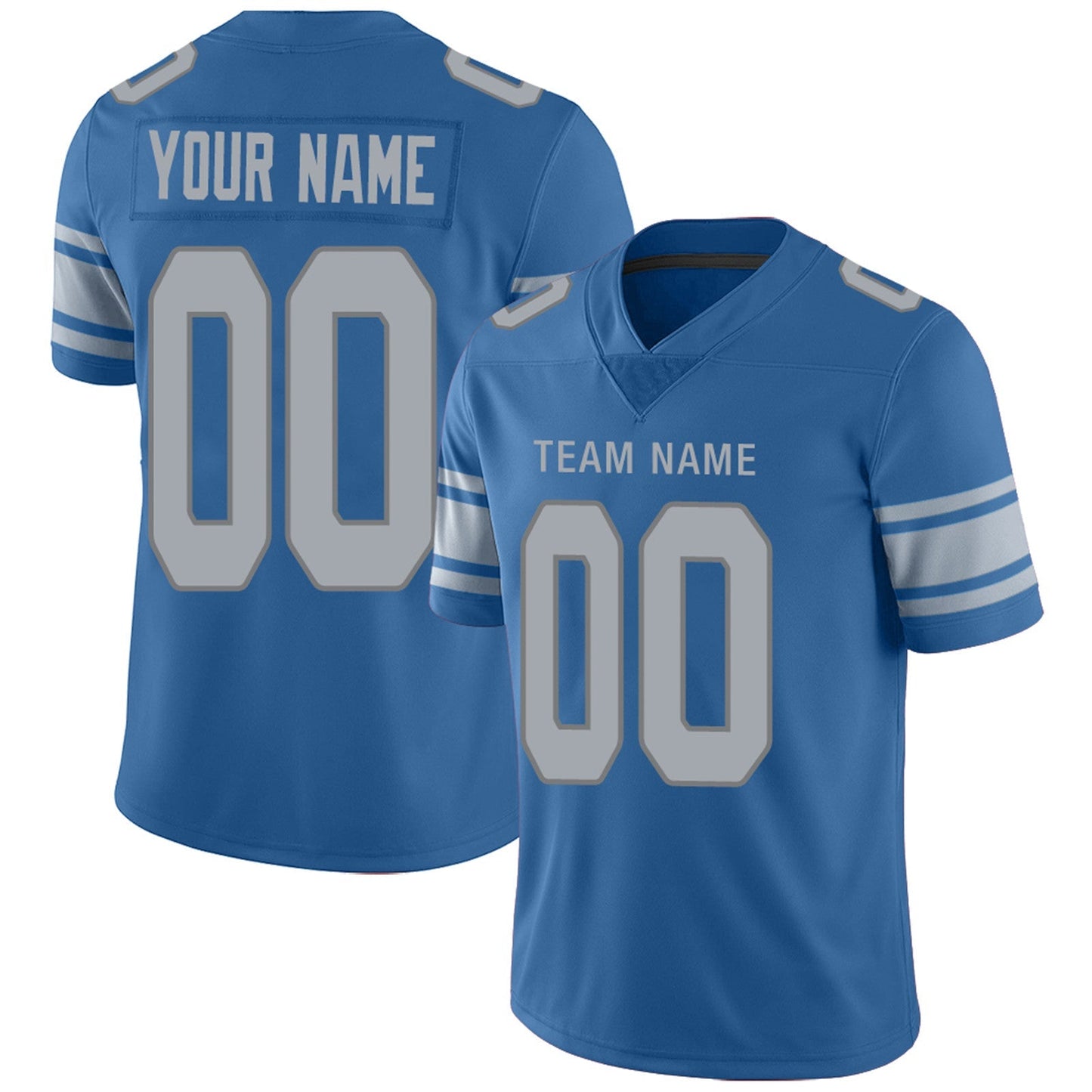 Custom Football Jersey Team Player or Personalized Design Your Own Name for Men's Women's Youth Jerseys Blue