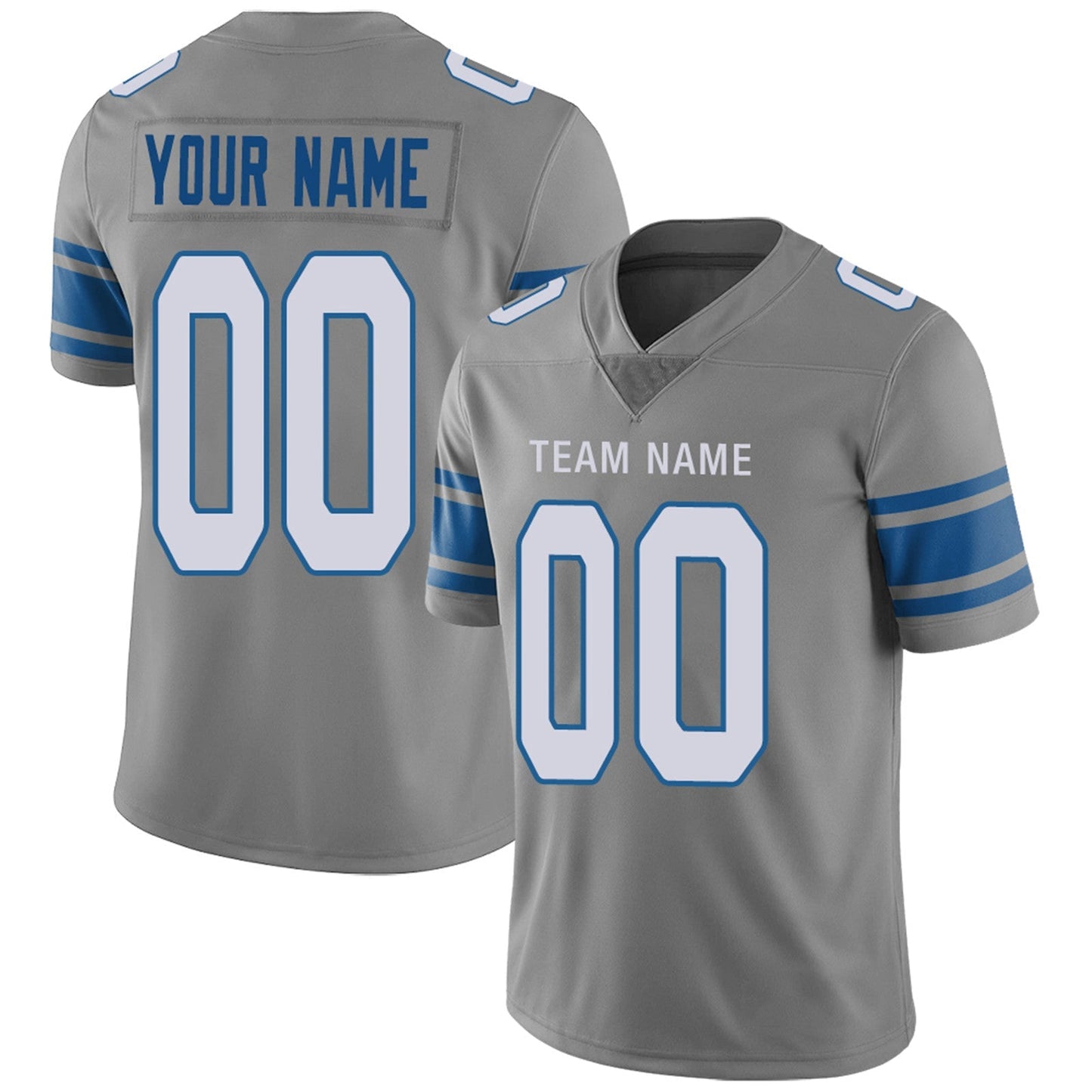 Custom Football Jersey Team Player or Personalized Design Your Own Name for Men's Women's Youth Jerseys Blue