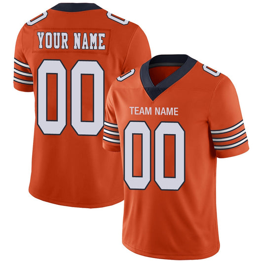 Custom Football Jerseys Team Player or Personalized Design Your Own Name for Men's Women's Youth Jerseys Navy