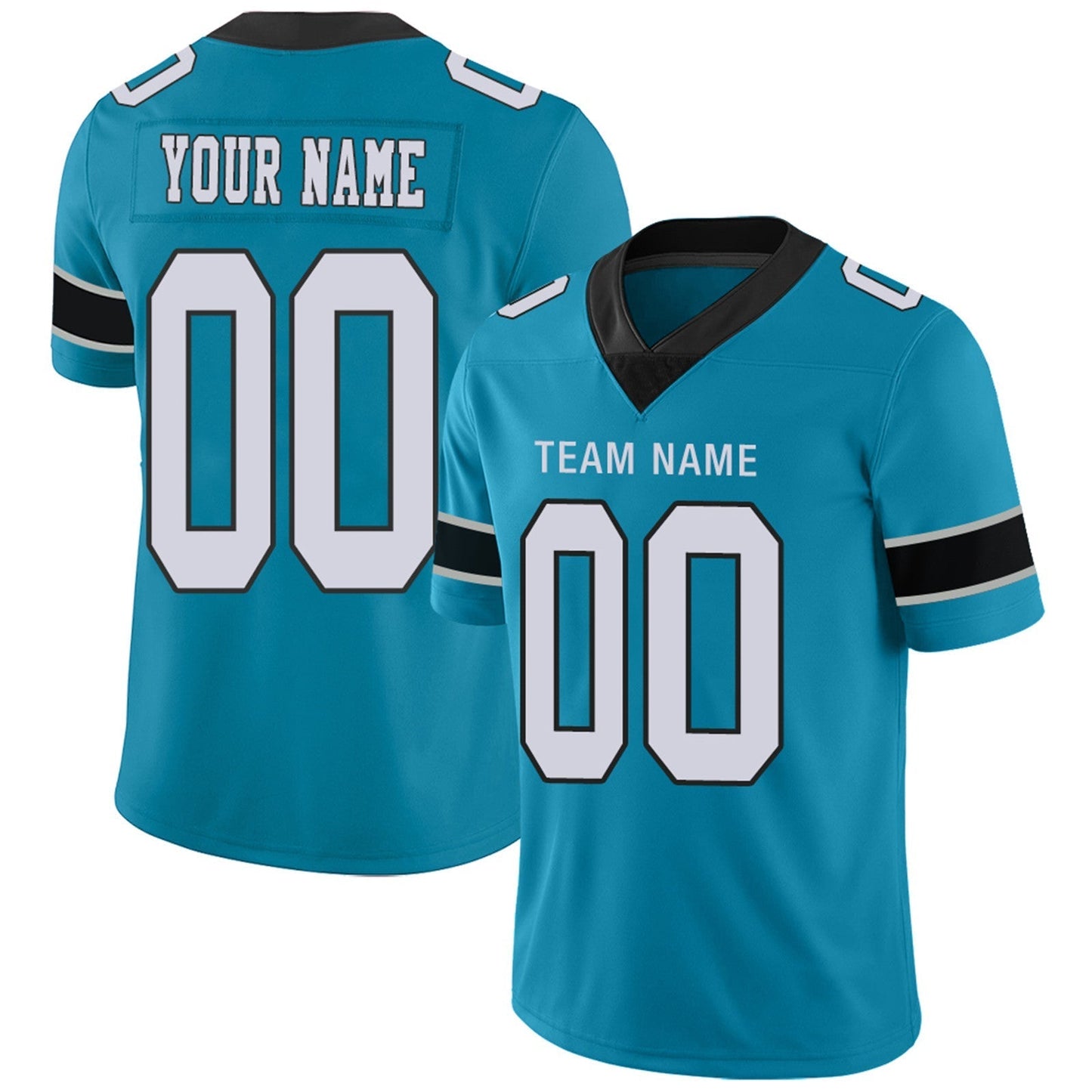 Custom Football Jerseys Team Player or Personalized Design Your Own Name for Men's Women's Youth Jerseys Blue