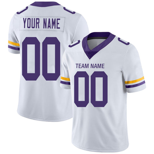 Custom Football Jerseys Team Player or Personalized Design Your Own Name for Men's Women's Youth Jerseys Purple