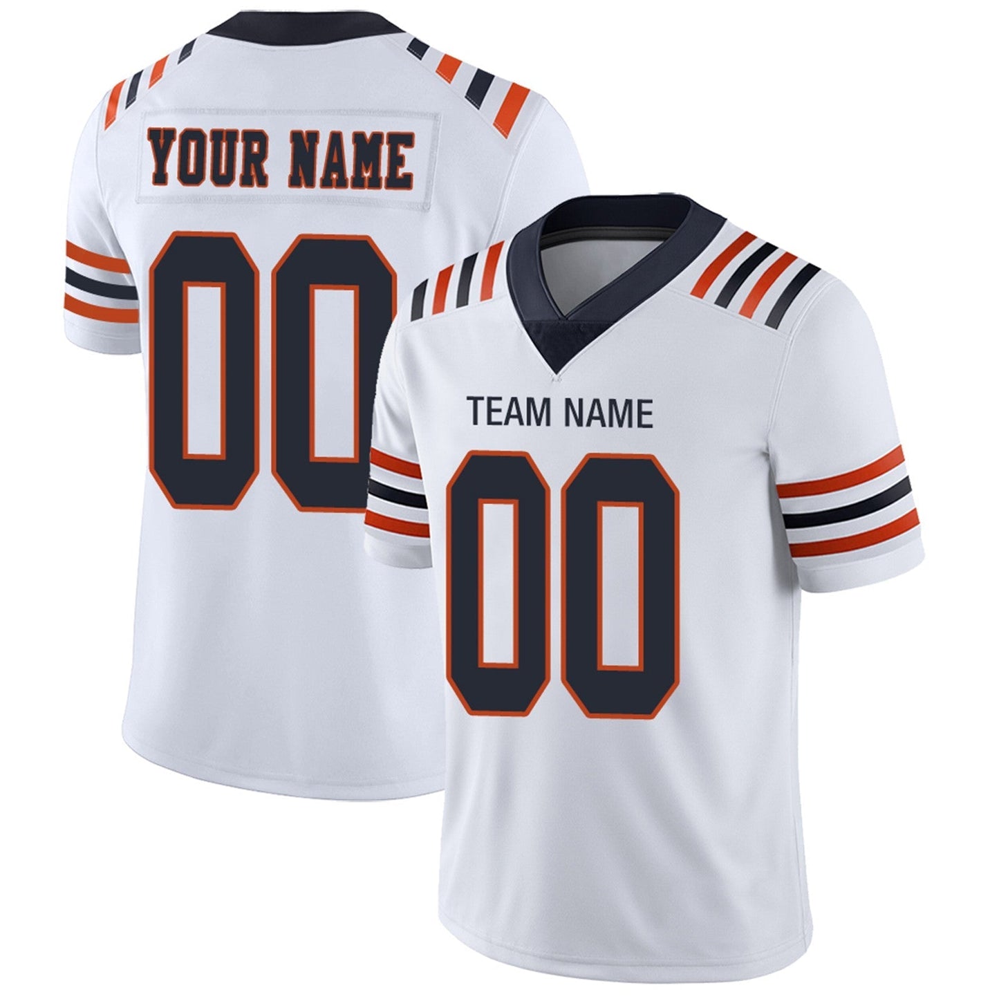Custom Football Jerseys Team Player or Personalized Design Your Own Name for Men's Women's Youth Jerseys Navy