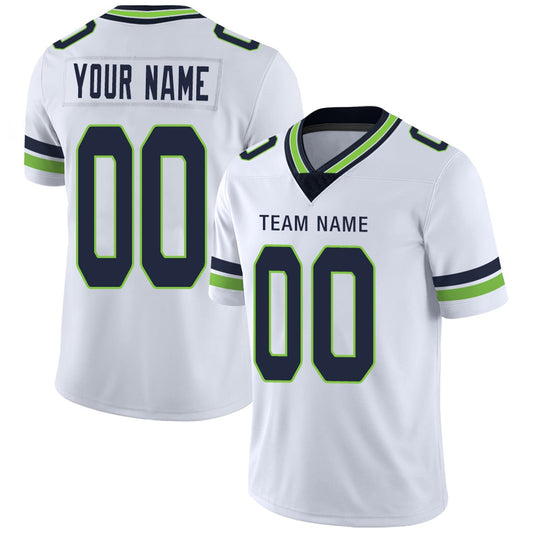 Custom Football Jerseys Team Player or Personalized Design Your Own Name for Men's Women's Youth Jerseys Navy