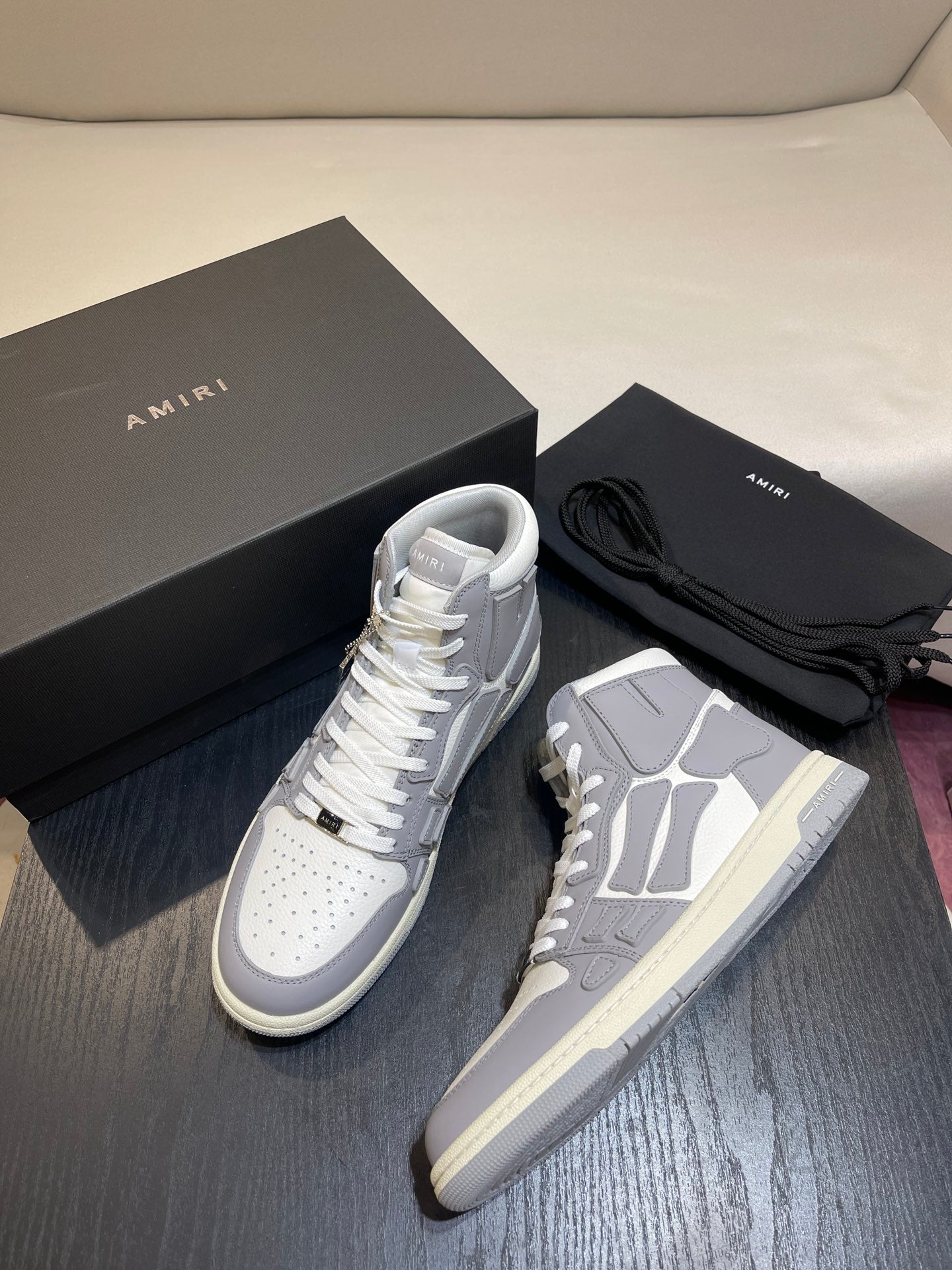 Amiri Skel Top High 'Grey' Shoes