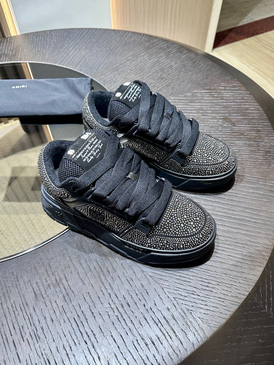 Men's Amiri Premium Leather Platform Mesh Shoes