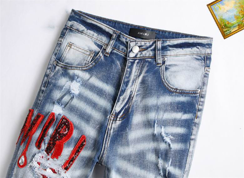 Men's Amiri Fashionable Casual Jeans Pants Size 29-38