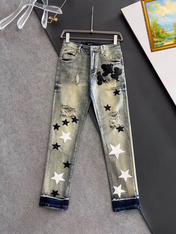 Men's Amiri Fashionable Casual Jeans Pants Size 29-38