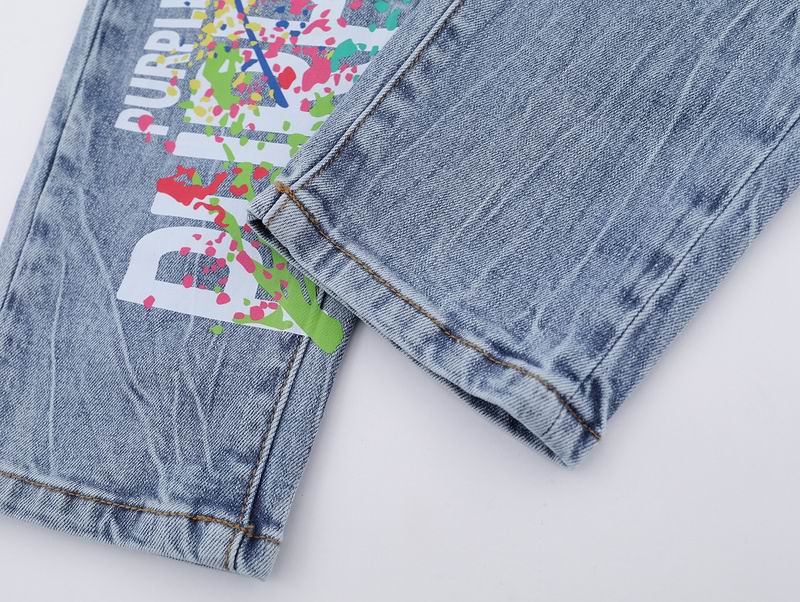 Men's Purple Fashionable Casual Jeans Pants Size 28-36