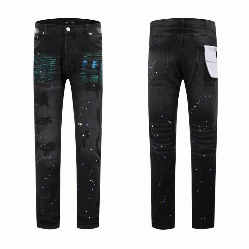 Men's Purple Fashionable Casual Jeans Pants Size 28-36