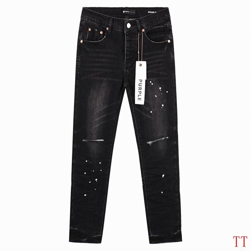 Men's Purple Fashionable Casual Jeans Pants Size 28-38