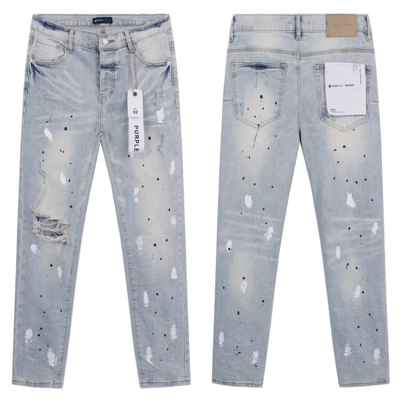Men's Purple Fashionable Casual Jeans Pants Size 28-38