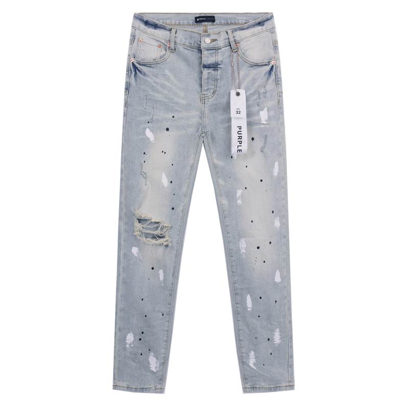 Men's Purple Fashionable Casual Jeans Pants Size 28-38