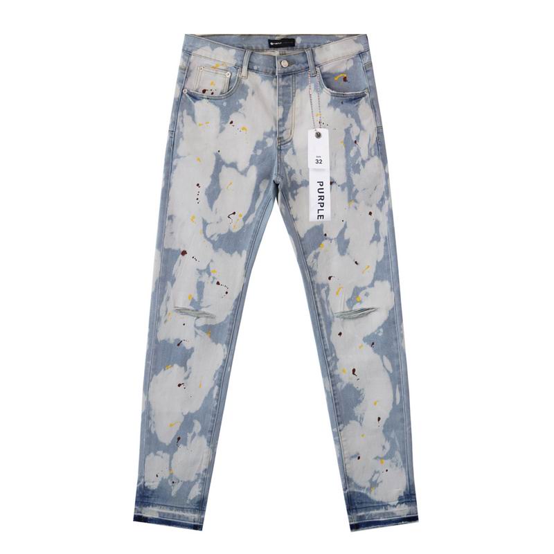 Men's Purple Fashionable Casual Jeans Pants Size 28-38