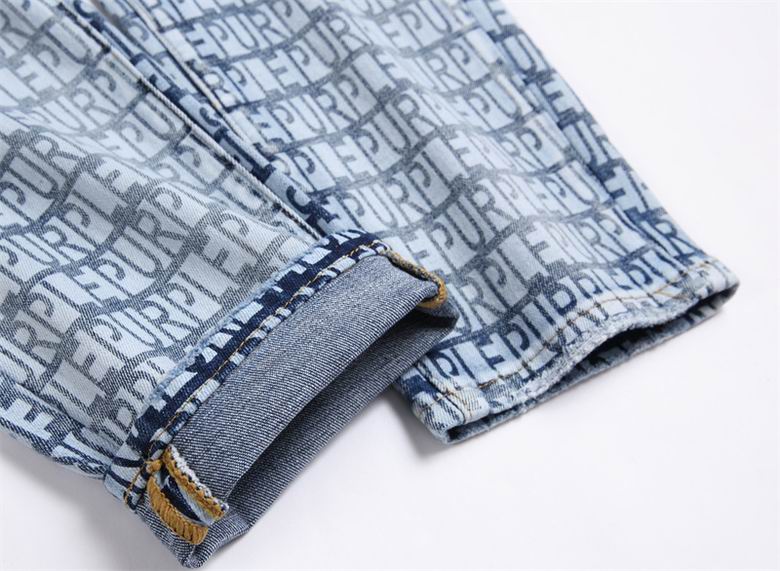 Men's Purple Fashionable Casual Jeans Pants Size 29-38