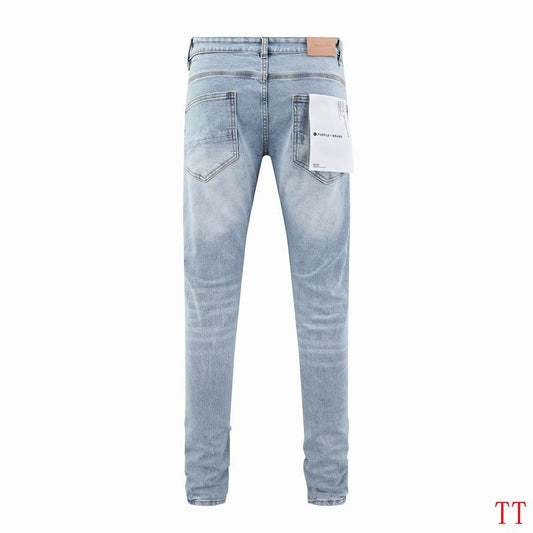 Men's Purple Fashionable Casual Jeans Pants Size 30-38