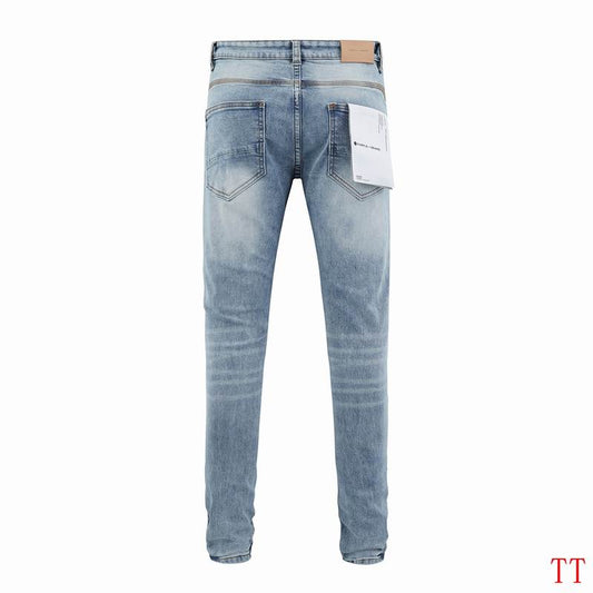 Men's Purple Fashionable Casual Jeans Pants Size 30-38