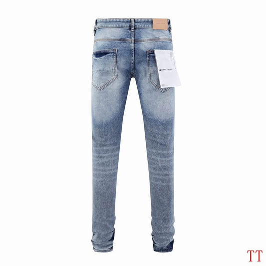 Men's Purple Fashionable Casual Jeans Pants Size 30-38