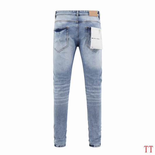 Men's Purple Fashionable Casual Jeans Pants Size 30-38