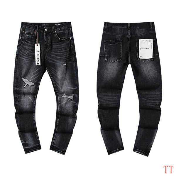 Men's Purple Fashionable Casual Jeans Pants Size 30-38