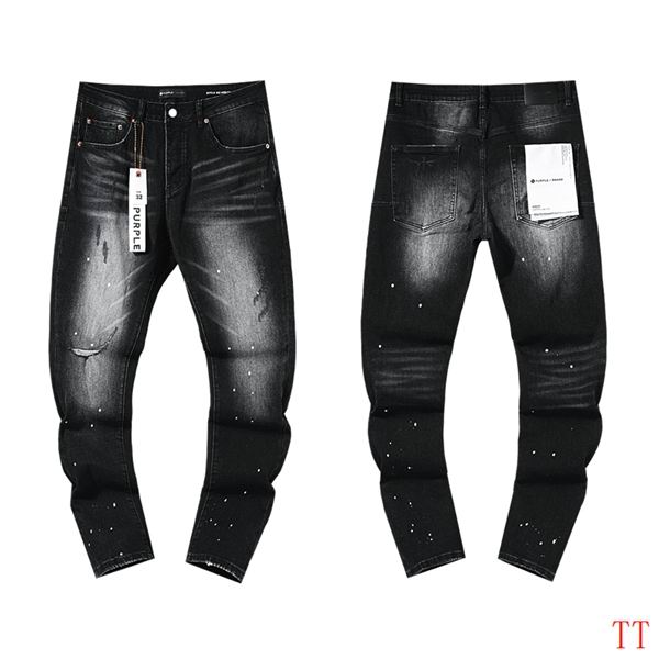 Men's Purple Fashionable Casual Jeans Pants Size 30-38