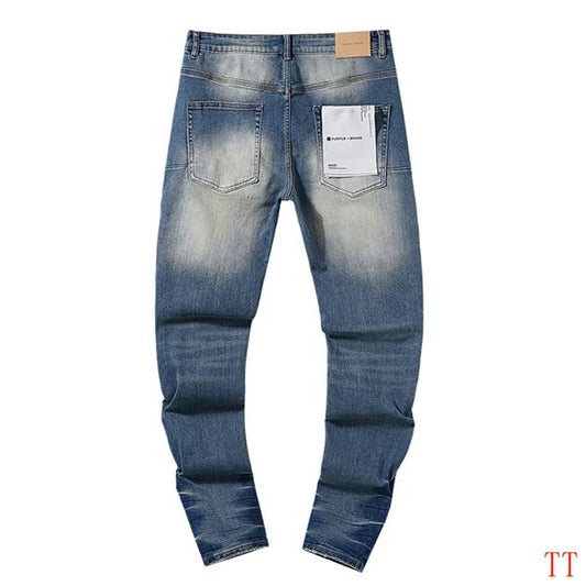 Men's Purple Fashionable Casual Jeans Pants Size 30-38