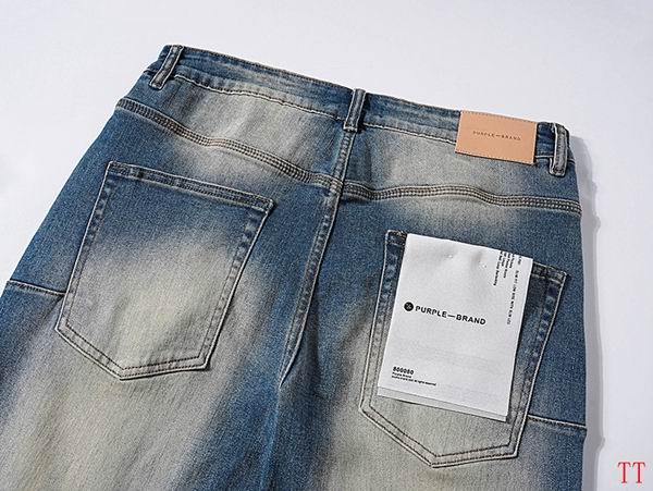 Men's Purple Fashionable Casual Jeans Pants Size 30-38