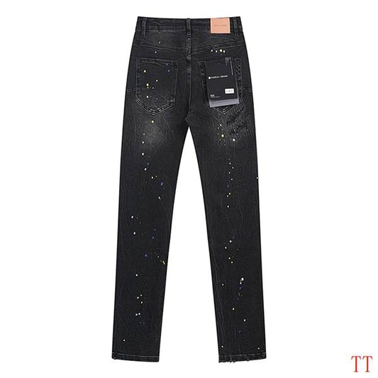 Men's Purple Fashionable Casual Jeans Pants Size 30-38