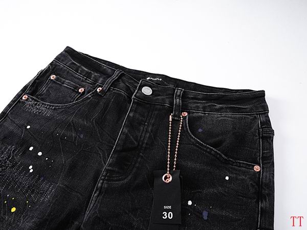 Men's Purple Fashionable Casual Jeans Pants Size 30-38