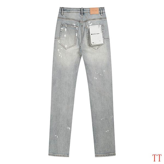 Men's Purple Fashionable Casual Jeans Pants Size 30-38