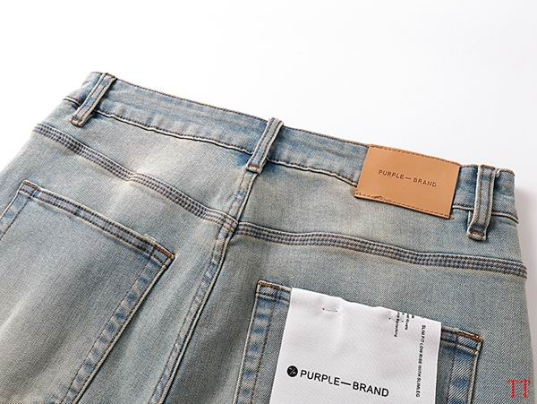 Men's Purple Fashionable Casual Jeans Pants Size 30-38