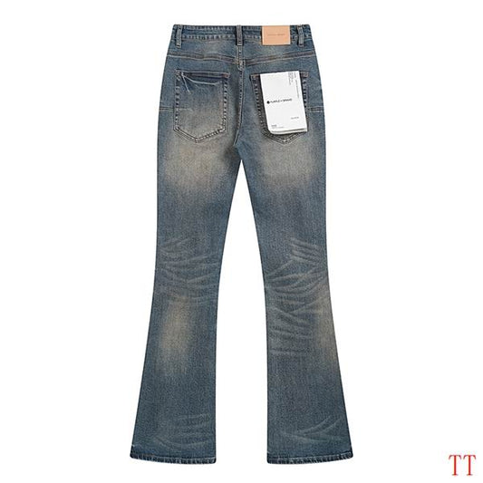 Men's Purple Fashionable Casual Jeans Pants Size 30-38