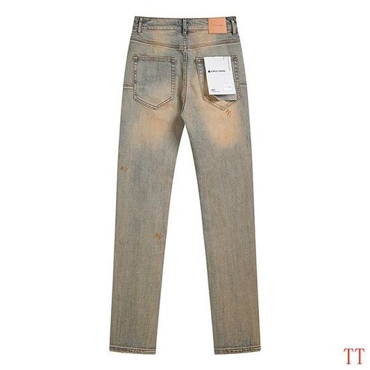 Men's Purple Fashionable Casual Jeans Pants Size 30-38