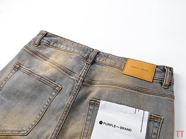 Men's Purple Fashionable Casual Jeans Pants Size 30-38