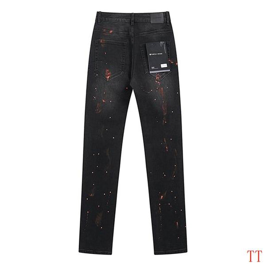 Men's Purple Fashionable Casual Jeans Pants Size 30-38