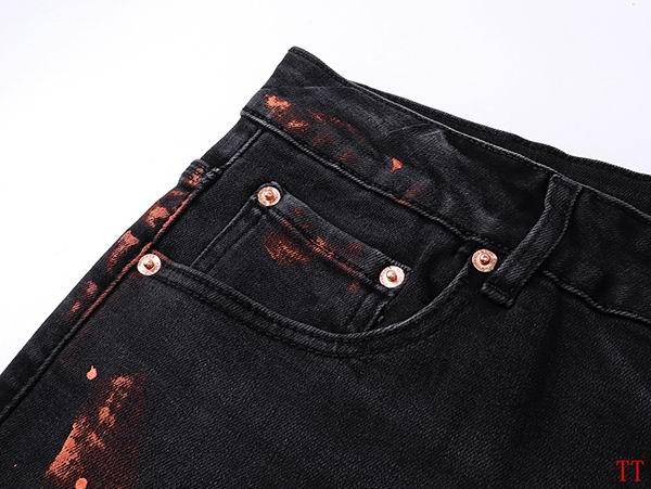 Men's Purple Fashionable Casual Jeans Pants Size 30-38