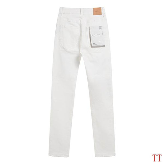 Men's Purple Fashionable Casual Jeans Pants Size 30-38