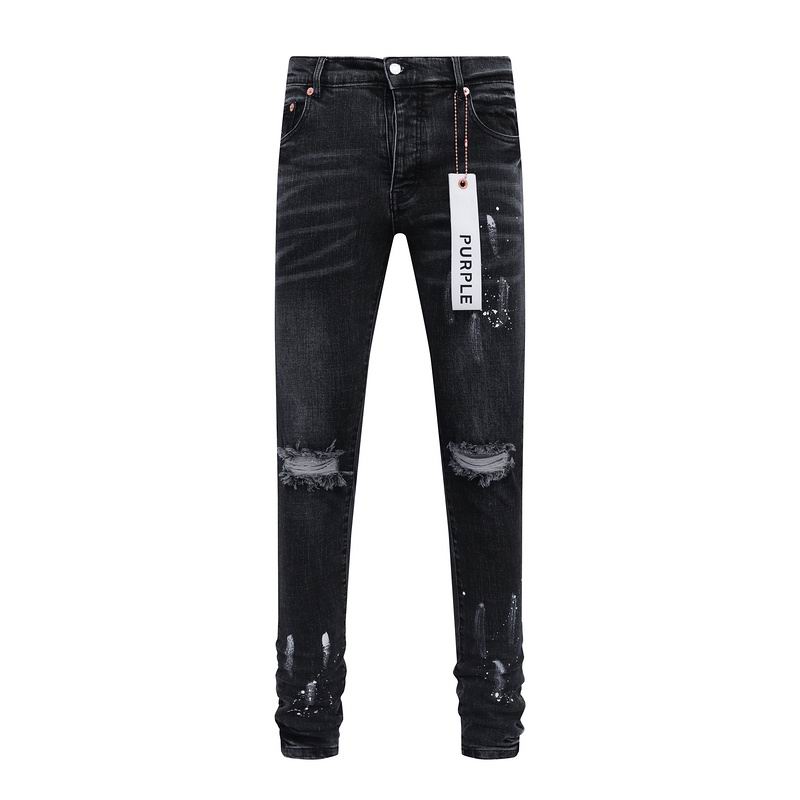 Men's Purple Fashionable Casual Jeans Pants Size 30-38