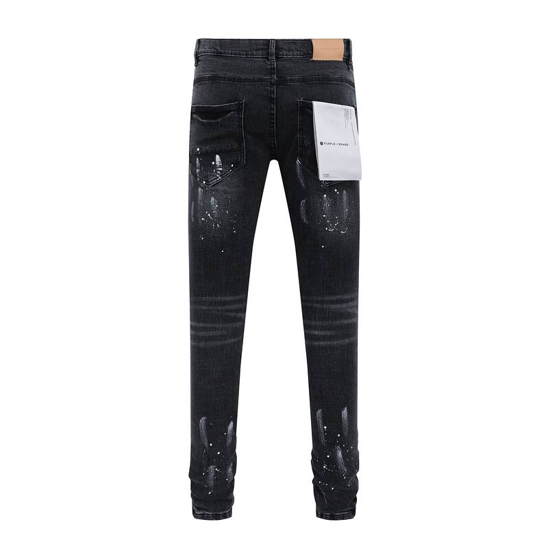 Men's Purple Fashionable Casual Jeans Pants Size 30-38