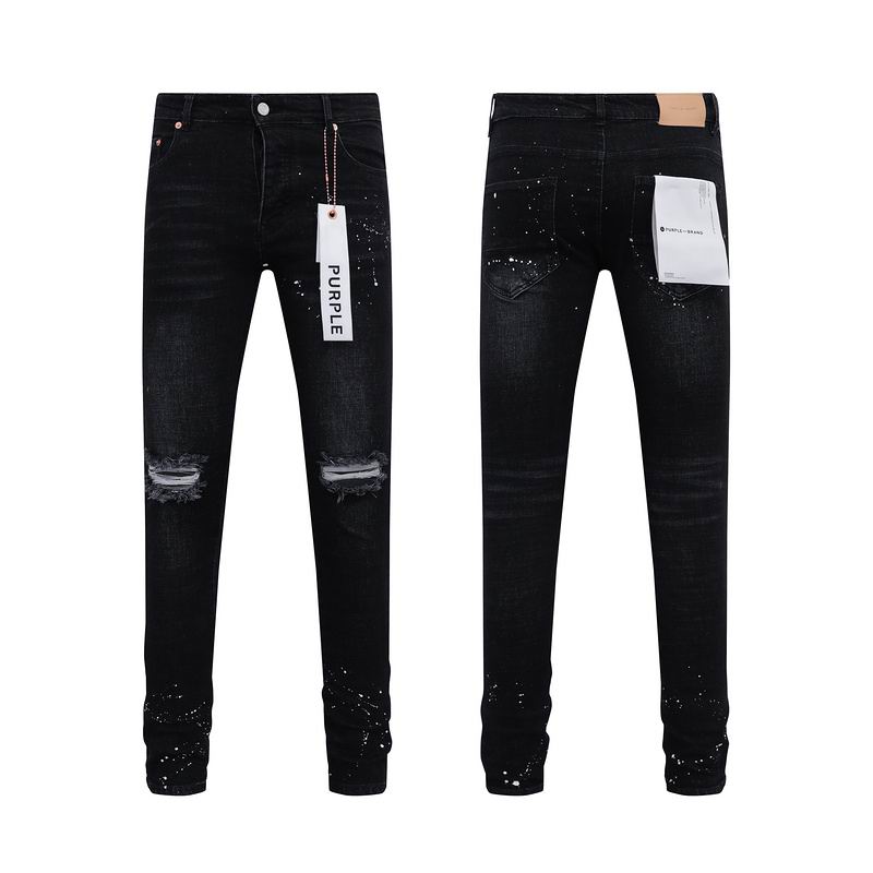 Men's Purple Fashionable Casual Jeans Pants Size 30-38