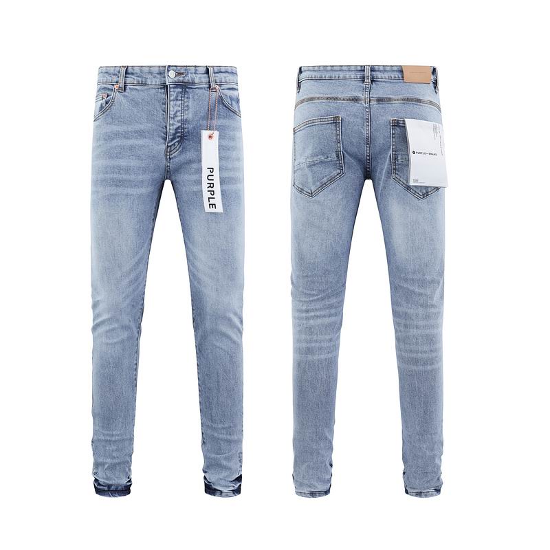 Men's Purple Fashionable Casual Jeans Pants Size 30-38