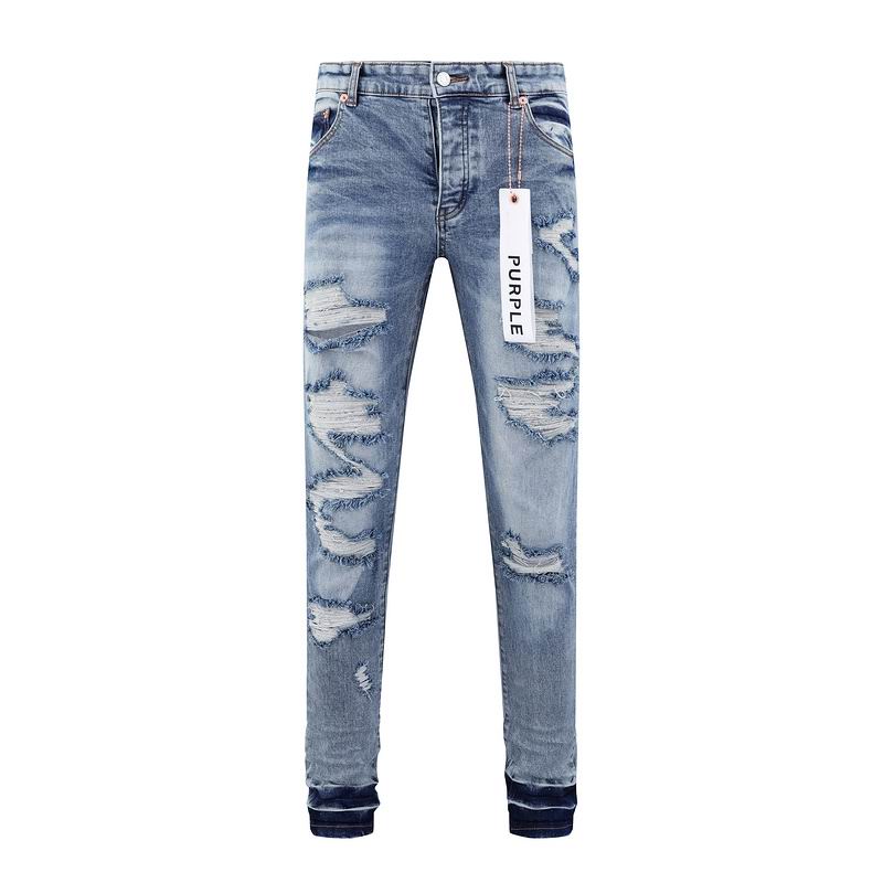 Men's Purple Fashionable Casual Jeans Pants Size 30-38