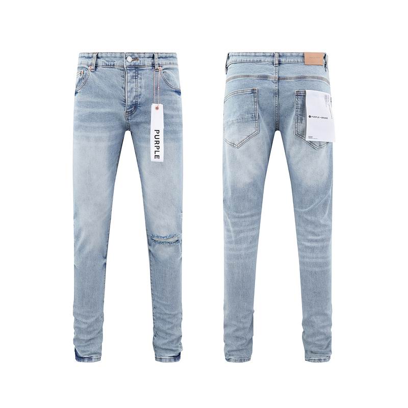Men's Purple Fashionable Casual Jeans Pants Size 30-38