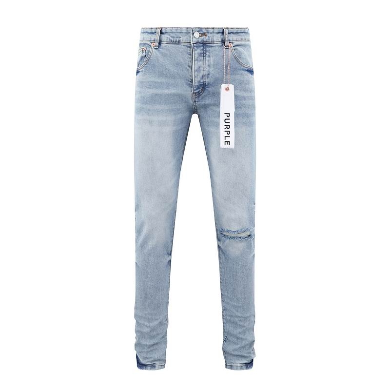 Men's Purple Fashionable Casual Jeans Pants Size 30-38
