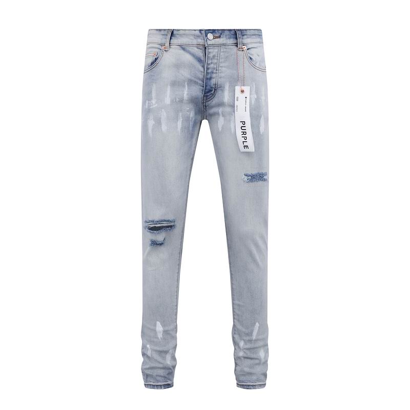 Men's Purple Fashionable Casual Jeans Pants Size 30-38
