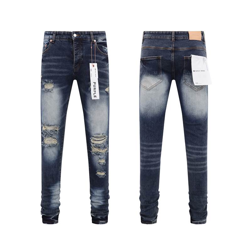 Men's Purple Fashionable Casual Jeans Pants Size 30-38
