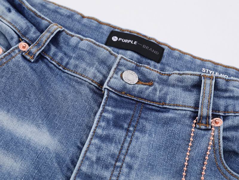 Men's Purple Fashionable Casual Jeans Pants Size 30-38
