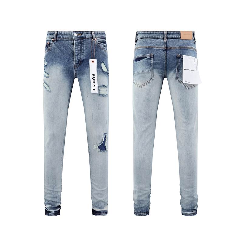 Men's Purple Fashionable Casual Jeans Pants Size 30-38