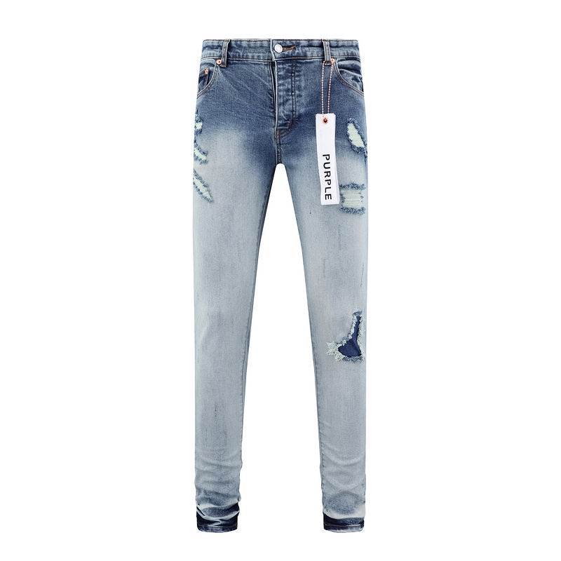 Men's Purple Fashionable Casual Jeans Pants Size 30-38