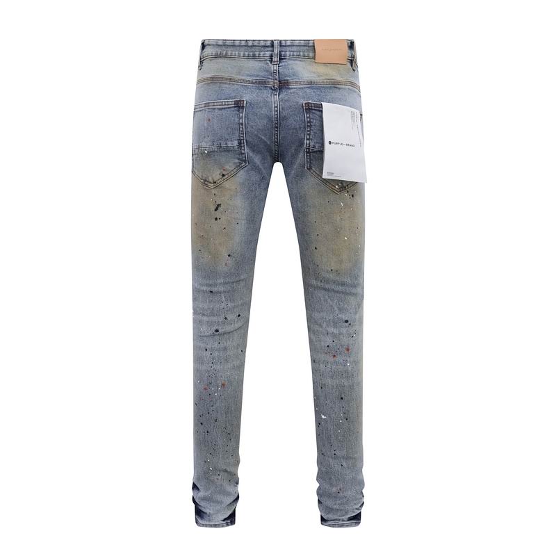 Men's Purple Fashionable Casual Jeans Pants Size 30-38